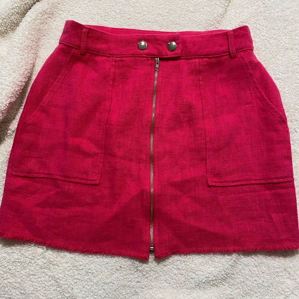 Pink mini skirt